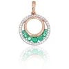 Auksinis pakabukas - 1.34 g. - 19 mm. - Briliantai (0,12Ct), Smaragdas (0,21Ct)