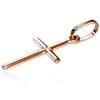 Auksinis pakabukas kryželis. Metalas: Raudonas Auksas. Praba: 585°. - 0.48 g. - 23 mm.