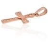 Auksinis pakabukas kryželis. Metalas: Raudonas Auksas. Praba: 585°. Akmuo: Cirkonai - 0.6 g. - 20 mm.