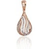 Auksinis pakabukas su brangakmeniais. . Praba: 585°. Akmuo: Briliantai - 1.09 g. - 20 mm. - Briliantai (0,08Ct)