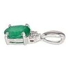 Auksinis pakabukas su brangakmeniais. . Praba: 585°. Akmuo: Briliantai , Smaragdas - 0.45 g. - 14 mm. - Briliantai (0,018Ct), Smaragdas (0,336Ct)