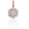 Auksinis pakabukas su brangakmeniais. Metalas: Raudonas Auksas. Praba: 585°. Akmuo: Briliantai - 11 mm. - 0.65 g. - Briliantai (0,085Ct)