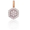 Auksinis pakabukas su brangakmeniais. Metalas: Raudonas Auksas. Praba: 585°. Akmuo: Briliantai - 11 mm. - 0.65 g. - Briliantai (0,085Ct)