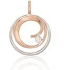 Auksinis pakabukas su brangakmeniais. Metalas: Raudonas/Baltas Auksas. Praba: 585°. Akmuo: Briliantai - 2.53 g. - 24 mm. - Briliantai (0,09Ct)