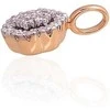 Auksinis pakabukas su brangakmeniais. Metalas: Raudonas Auksas. Praba: 585°. Akmuo: Briliantai - 11 mm. - 0.65 g. - Briliantai (0,085Ct)