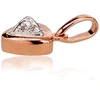 Auksinis pakabukas su brangakmeniais. Metalas: Raudonas/Baltas Auksas. Praba: 585°. Akmuo: Briliantai - 0.85 g. - 14 mm. - Briliantai (0,022Ct)
