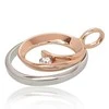 Auksinis pakabukas su brangakmeniais. Metalas: Raudonas/Baltas Auksas. Praba: 585°. Akmuo: Briliantai - 2.53 g. - 24 mm. - Briliantai (0,09Ct)