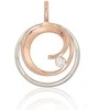 Auksinis pakabukas su brangakmeniais. Metalas: Raudonas/Baltas Auksas. Praba: 585°. Akmuo: Briliantai - 2.53 g. - 24 mm. - Briliantai (0,09Ct)