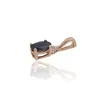 Auksinis pakabukas su brangakmeniais. Metalas: Raudonas Auksas. Praba: 585°. Akmuo: Briliantai , Safyras - 0.56 g. - 14 mm. - Briliantai (0,02Ct), Safyras (0,56Ct)
