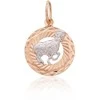 Auksinis pakabukas Zodiakas. Metalas: Raudonas/Baltas Auksas. Praba: 585° - 1.07 g. - 24 mm.