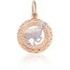 Auksinis pakabukas Zodiakas. Metalas: Raudonas/Baltas Auksas. Praba: 585° - 1.09 g. - 24 mm.