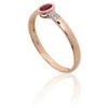 Auksinis žiedas - 16.5 - 1.11 g. - Briliantai (0,024Ct), Rubinas (0,22Ct)