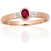 Auksinis žiedas - 17 - 1.2 g. - Briliantai (0,024Ct), Rubinas (0,268Ct)