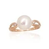 Auksinis žiedas - 17.5 - 2.13 g. - Briliantai (0,015Ct), Perlai