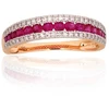 Auksinis žiedas - 18 - 2.04 g. - Briliantai (0,121Ct), Rubinas (0,438Ct)