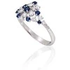 Auksinis žiedas - 18 - 2.58 g. - Briliantai (0,414Ct), Safyras (0,33Ct)