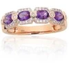 Auksinis žiedas - 18 - 2.93 g. - Briliantai (0,172Ct), Ametistas