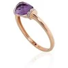 Auksinis žiedas - 18.5 - 1.79 g. - Briliantai (0,04Ct), Ametistas