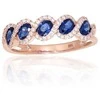 Auksinis žiedas - 19.5 - 2.62 g. - Briliantai (0,173Ct), Safyras (1,112Ct)
