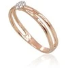 Auksinis žiedas su brangakmeniais. Metalas: Raudonas Auksas. Praba: 585°. Akmuo: Briliantai - 17 - 2.01 g. - Briliantai (0,07Ct)