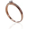 Auksinis žiedas su brangakmeniais. Metalas: Raudonas Auksas. Praba: 585°. Akmuo: Briliantai - 16 - 1.17 g. - Briliantai (0,112Ct)
