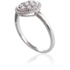 Auksinis žiedas su brangakmeniais. Metalas: Baltas Auksas. Praba: 585°. Akmuo: Briliantai - 18.5 - 3.09 g. - Briliantai (0,2Ct)