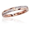 Auksinis žiedas su brangakmeniais. Metalas: Raudonas Auksas. Praba: 585°. Akmuo: Briliantai - 17 - 1.46 g. - Briliantai (0,068Ct)