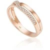Auksinis žiedas su brangakmeniais. Metalas: Raudonas Auksas. Praba: 585°. Akmuo: Briliantai - 19 - 2.74 g. - Briliantai (0,119Ct)