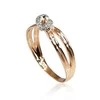 Auksinis žiedas su brangakmeniais. Metalas: Raudonas Auksas. Praba: 585°. Akmuo: Briliantai - 17 - 1.85 g. - Briliantai (0,064Ct)