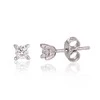 Auksiniai auskarai su brangakmeniais. Metalas: Baltas Auksas. Praba: 585°. Akmuo: Briliantai - 0.97 g. - 4 mm. - Briliantai (0,25Ct)