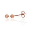 Auksiniai auskarai vinukai, Raudonas Auksas, Be akmens - 3 mm. - 0.33 g.