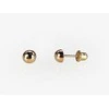 Auksiniai auskarai vinukai, užsukami, Raudonas Auksas, Be akmens - 4 mm. - 0.22 g.