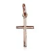 Auksinis pakabukas kryželis. Metalas: Raudonas Auksas. Praba: 585°. - 0.48 g. - 23 mm.