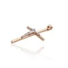 Auksinis pakabukas kryželis. Metalas: Raudonas/Baltas Auksas. Praba: 585°. - 1.07 g. - 32 mm.