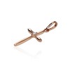 Auksinis pakabukas kryželis. Metalas: Raudonas Auksas. Praba: 585°. - 0.32 g. - 21 mm.
