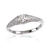 Auksinis žiedas su brangakmeniais. Metalas: Baltas Auksas. Praba: 585°. Akmuo: Briliantai - 17 - 2.25 g. - Briliantai (0,458Ct)