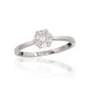 Auksinis žiedas su brangakmeniais. Metalas: Baltas Auksas. Praba: 585°. Akmuo: Briliantai - 18.5 - 1.72 g. - Briliantai (0,2Ct)