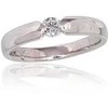 Auksinis žiedas su brangakmeniais. Metalas: Baltas Auksas. Praba: 585°. Akmuo: Briliantai - 18 - 3.6 g. - Briliantai (0,17Ct)