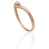 Auksinis žiedas su brangakmeniais. Metalas: Raudonas Auksas. Praba: 585°. Akmuo: Briliantai - 16 - 0.95 g. - Briliantai (0,02Ct)