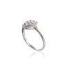 Auksinis žiedas su brangakmeniais. Metalas: Baltas Auksas. Praba: 585°. Akmuo: Briliantai - 18.5 - 3.09 g. - Briliantai (0,2Ct)