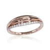 Auksinis žiedas su brangakmeniais. Metalas: Raudonas Auksas. Praba: 585°. Akmuo: Briliantai - 17 - 2.79 g. - Briliantai (0,05Ct)