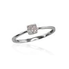 Auksinis žiedas su brangakmeniais. Metalas: Baltas Auksas. Praba: 585°. Akmuo: Briliantai - 16 - 1.08 g. - Briliantai (0,025Ct)
