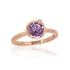 Auksinis žiedas su brangakmeniais. Metalas: Raudonas Auksas. Praba: 585°. Akmuo: Briliantai , Ametistas - 16 - 2.3 g. - Briliantai (0,005Ct), Ametistas (0,704Ct)