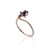 Auksinis žiedas su brangakmeniais. Metalas: Raudonas Auksas. Praba: 585°. Akmuo: Briliantai , Safyras - 16.5 - 1.18 g. - Briliantai (0,14Ct), Safyras (0,41Ct)