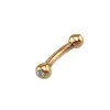 Auksinių auskarų vėrimas į antakį - 13 mm. - 0.48 g.
