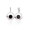 Sidabriniai auskarai anglišku užsegimu, Metalas: Sidabras, Praba: 925°, Akmuo: Agatas - 14.9 g. - 54 mm.