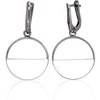 Sidabriniai auskarai anglišku užsegimu, Metalas: Sidabras, Praba: 925°, - 4.5 g. - 38 mm.