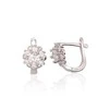 Sidabriniai auskarai anglišku užsegimu, Metalas: Sidabras, Praba: 925°, Akmuo: Cirkonai - 2.3 g. - 13 mm.