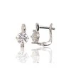 Sidabriniai auskarai anglišku užsegimu, Metalas: Sidabras, Praba: 925°, Akmuo: Cirkonai - 1.9 g. - 13 mm.