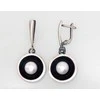 Sidabriniai auskarai anglišku užsegimu, Metalas: Sidabras, Praba: 925°, Akmuo: Perlai - 40 mm. - 7.2 g.